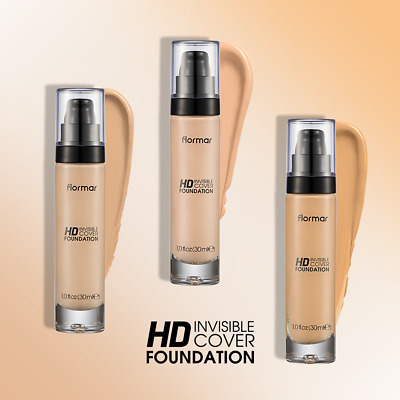 Flormar hd invisible cover foundation 30 ml spf30