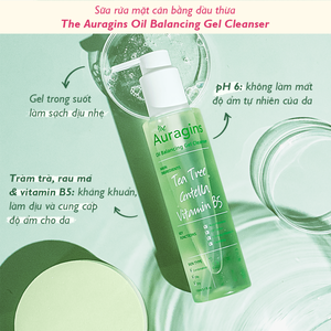 Medium gel rua mat the auragins lam sach sau cho da dau mun 150ml 1