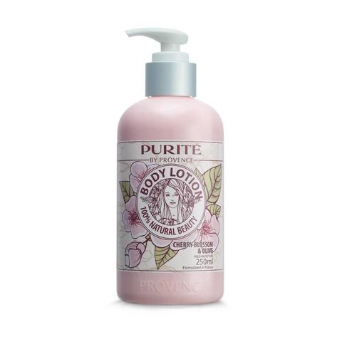 Sua duong the muot da chong lao hoa trang da hoa anh dao cherry blossom body lotion 250ml purite by provence large