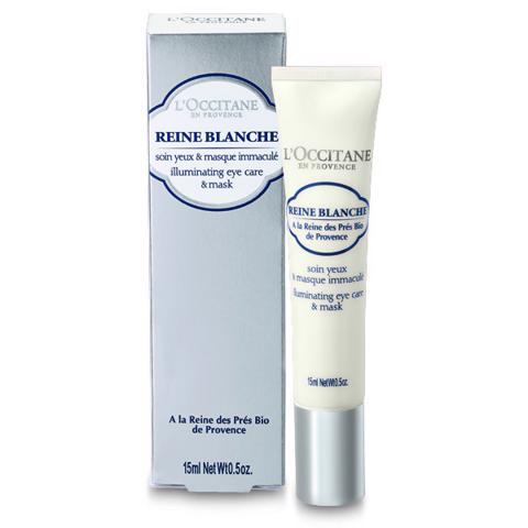 Ng da vung mat loccitane reine blanche illuminating eye care mask 15ml large