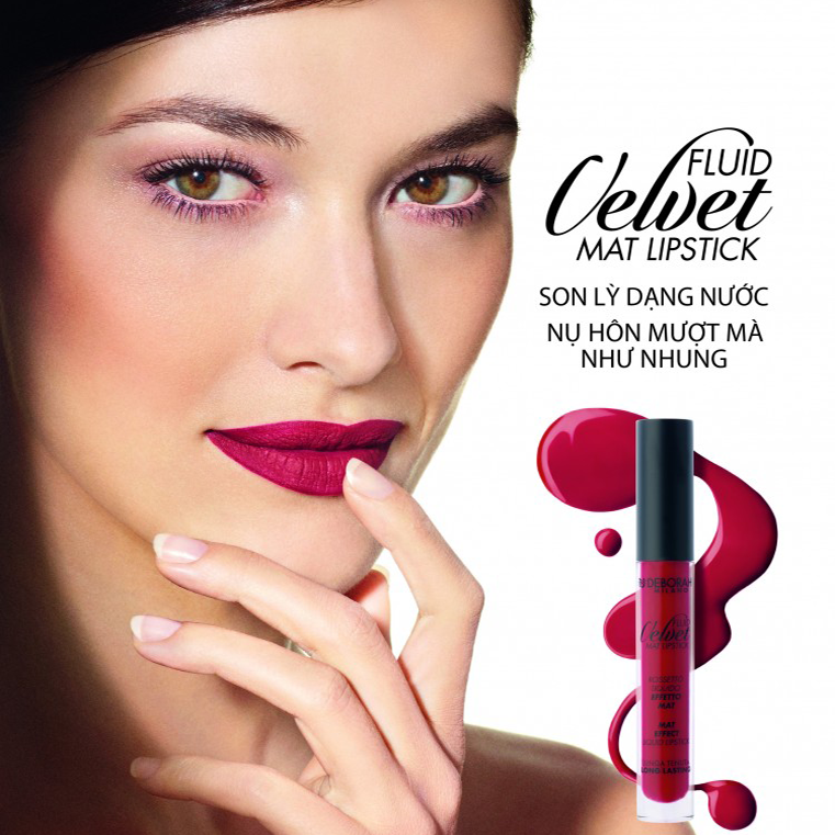 Son Kem Lì Deborah Milano Fluid Velvet Mat Lipstick (4ml)