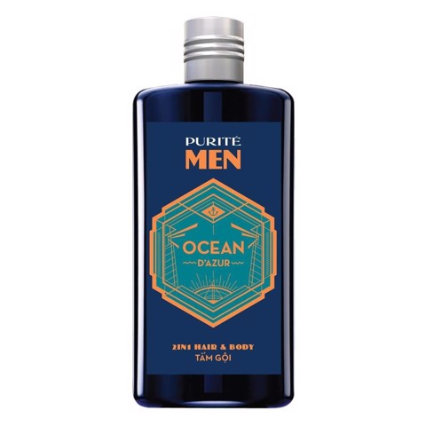 Sua tam goi huong bien ocean 2in1 hair body 180ml purite by provence large