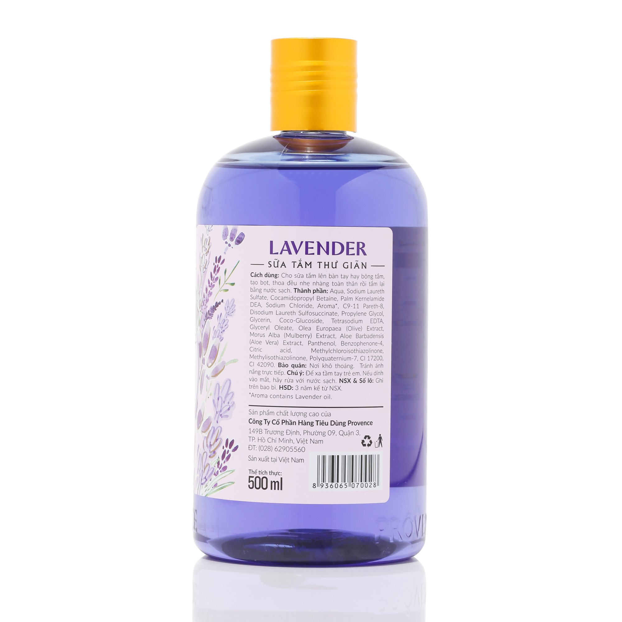 Purite de provence lavender relaxing shower gel 500ml 3