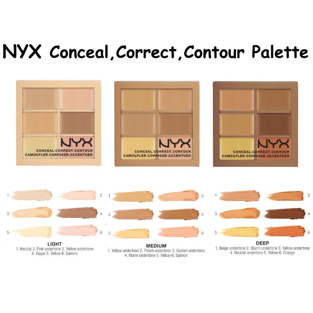 Tạo Khối Che Khuyết Điểm NYX Conceal Correct Contour Palette