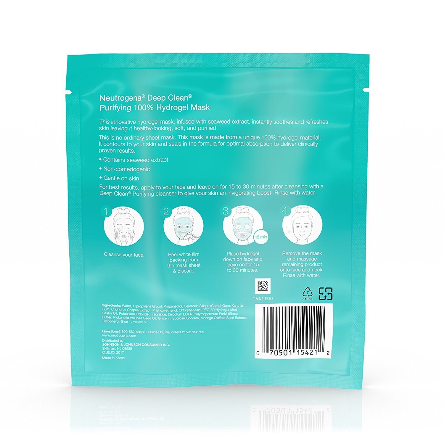 Mặt nạ Neutrogena Deep Clean Purifying Hydrogel Mask