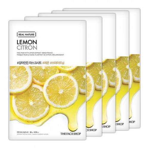 Mat na chanh ngan ngua mun the face shop real nature lemon mask sheet1aa 500x500