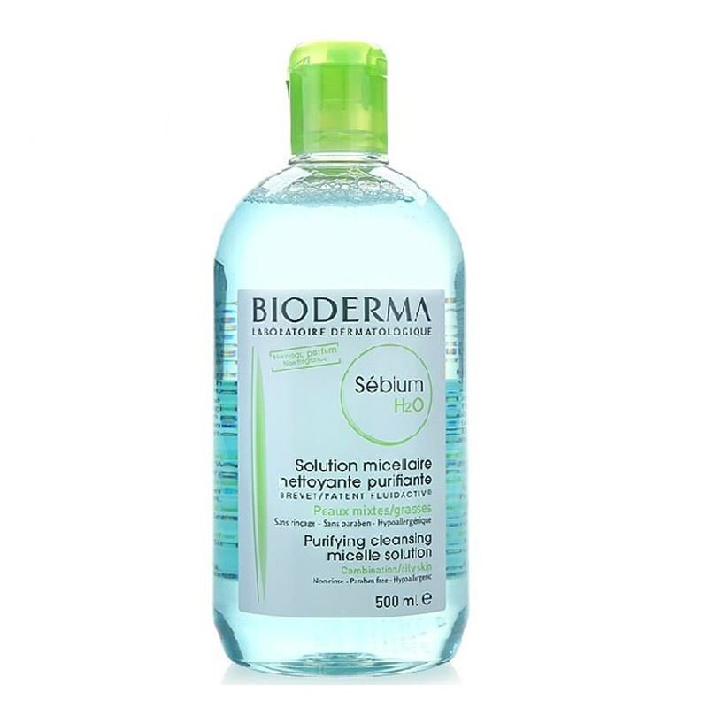 Nuoc tay trang bioderma cho da dau xanh 500ml