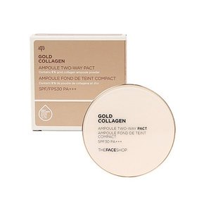 Phấn Phủ The Face Shop Gold Collagen Ampoule Two-Way Pact SPF30 PA+++