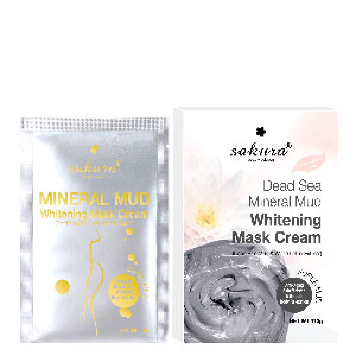 Dead sea mineral mud whitening mask cream