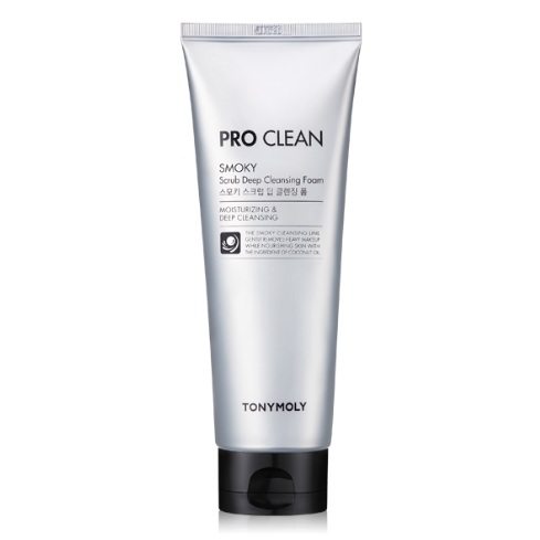 Tony moly pro clean smoky scrub deep cleansing foam korean cleanser product online shop malaysia china thailand