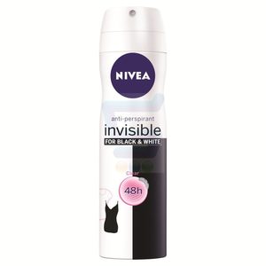 Xịt Ngăn Mùi Nivea Invisible For Black&White Clear
